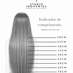 Cabelo Brasileiro Castanho 55 cm Liso (Leves Ondulações) - 100gr