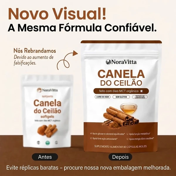 NoraVitta – Canela do Ceilão 7.200mg com Óleo MCT