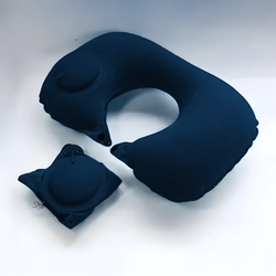 Travesseiro Almofada de Pescoço Inflável e Portátil - AZUL E