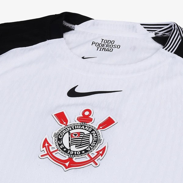 Camisa Corinthians I 25/26 s/n Jogador Masculina - Branco+Preto 1.1