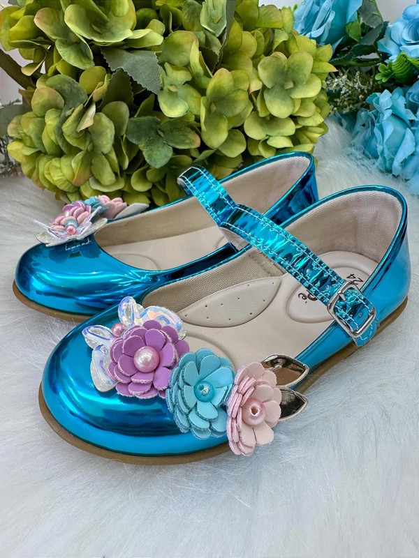 Sapatilha Doce Pé -  Azul Metalizada