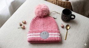 TOUCA FORRADA ROSA INFANTIL