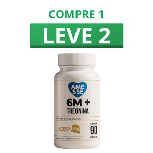 6M Treonina 90 Cápsulas + Frete Grátis