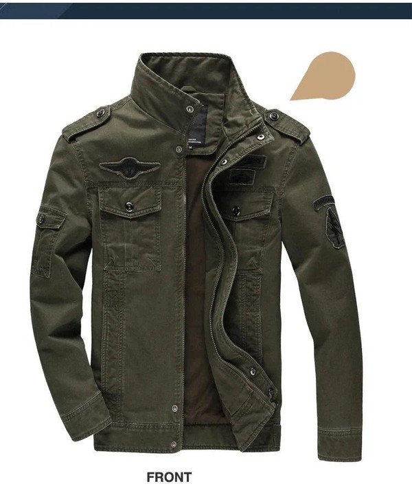 Jaqueta Militar Masculina Plus Size M-6XL - Algodão e Poliéster