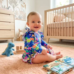 37987 MAIÔ BABY JAQUE ESTAMPA DINO COLORIDO SIRI KIDS