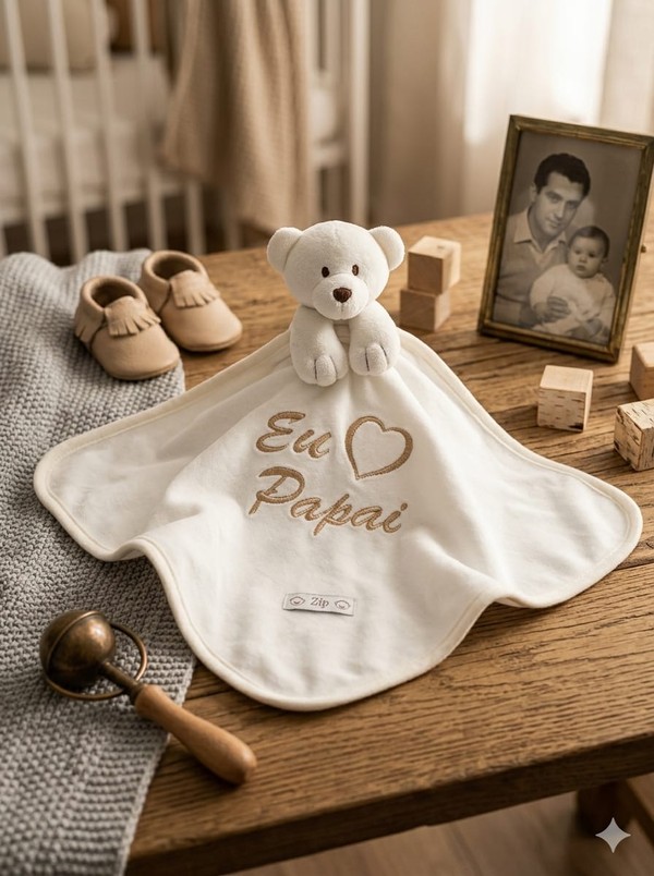 NANINHA ZIP BLANKET CETIM EU AMO PAPAI OFF