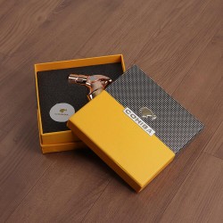 Isqueiro Maçarico de Mesa Cohiba 689 - Dourado (4 Chamas)
