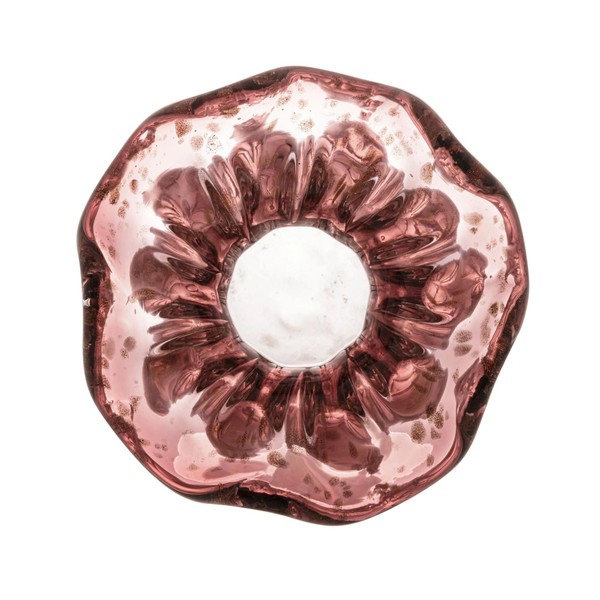 Vaso Murano Trouxinha de Vidro Italy Púrpura e Rose - 13 cm