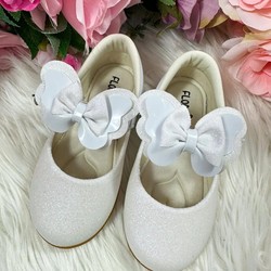 Sapatilha Flor Di MIla - Branca Com Glitter