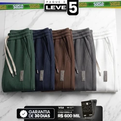 [Pague 3 Leve 5] Calça Apex Masculina em Algodão Texturizado e Poliéster de Alta Resistência