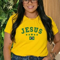 T-shirt Copa Brasil Jesus Amarela