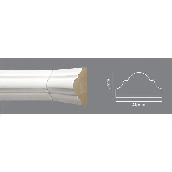 Kit Moldura Boiserie MDF Autocolante Branco
