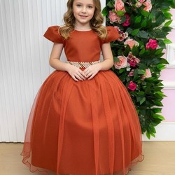 Vestido Glamour - Terracota Brilhoso