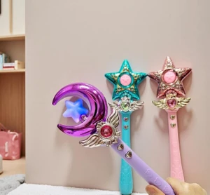 Varinha Estrela e Lua - Com Led e Som