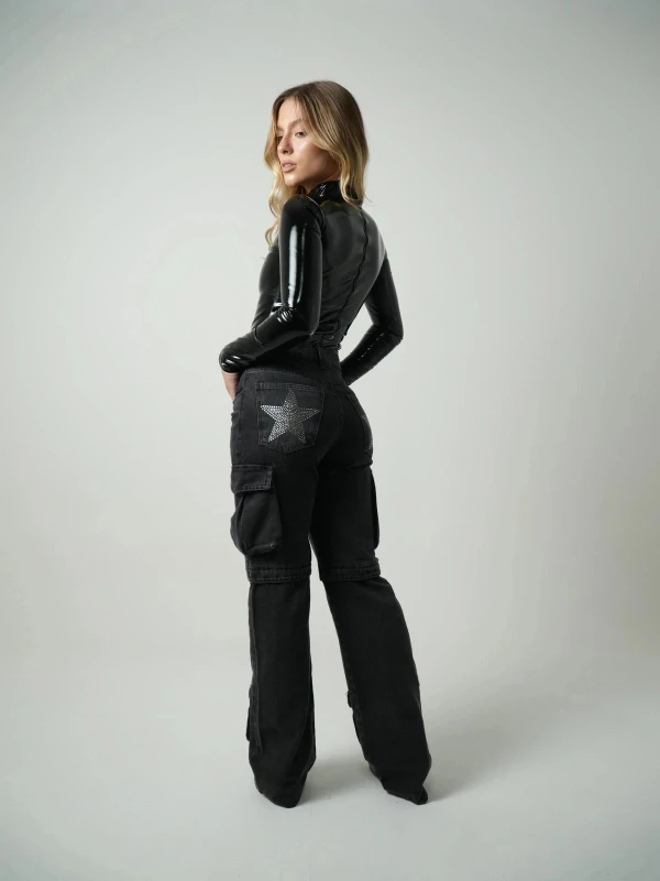 Velour Calça Cargo Star