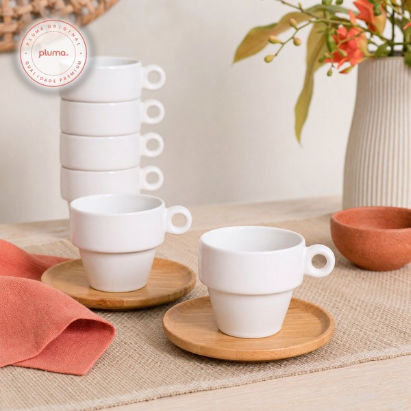 Xícara para Café Cerâmica 90 ml Branco