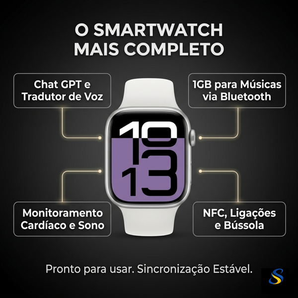 Smartwatch Microwear S10 Pro Chat GPT 1GB IP68