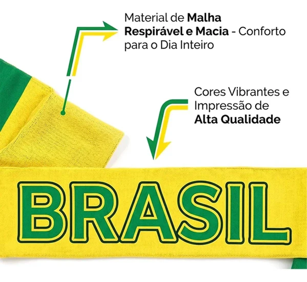 Cachecol Seleção Brasileira Verde e Amarelo Copa do Mundo – Grande