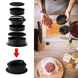 1 conjunto, adequado para cozinha rv, máquina de hambúrguer antiaderente, molde de máquina de torta de carne, adequado para carne, leite, queijo, legumes