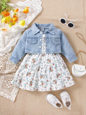 Conjunto Jaqueta e Vestido Floral