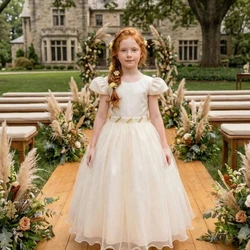 Vestido Luxo Longo Com Aplicações - Off White 