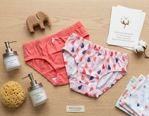 KIT CALCINHA GOIABA CORAÇAO MENINA KIDS PINGO LELE 76159
