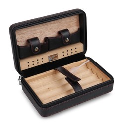 Umidor de Viagem Cohiba para 4 Charutos em Couro - Preto