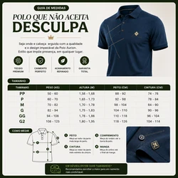 [LEVE 5 PAGUE 3] Polo Masculina Aurion em Seda Gelo e Elastano Premium (Visual de Quem Lidera)