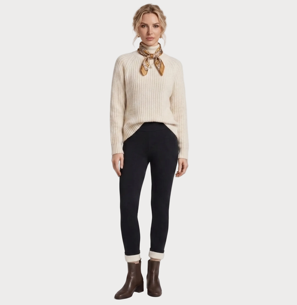 Calça Legging Feminina Peluciada Térmica Cintura Alta – Forro Grosso Inverno
