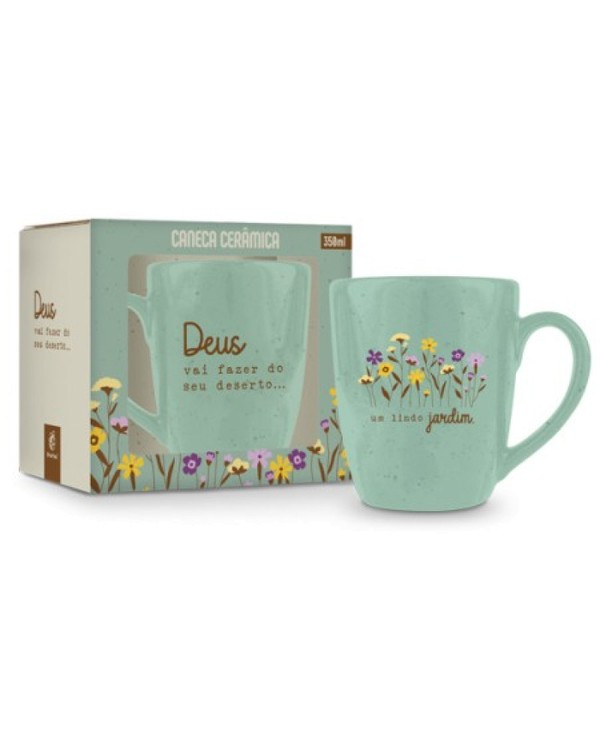 CANECA CER. PRIME 350ML FE1 - DEUS UM LINDO JARDIM
