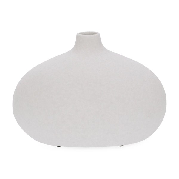 Vaso Decorativo em Cerâmica Cinza 26cm
