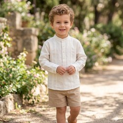 CAMISA BATA NORONHA ECO OFF WHITE DETALHATADA DAME DOS - 6483