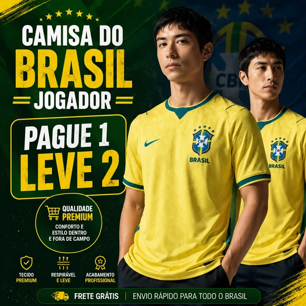 [Compre 1 Leve 2] Camisa Brasil | 2026/27 | Qualidade Premium 