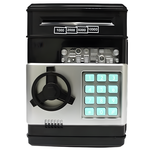 Mini Cofre Eletrônico Digital Senha 4 Dígitos Notas e Moeda