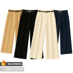 Kit Calças Pantalona em Alfaiataria (Compre 2 Leve 4)