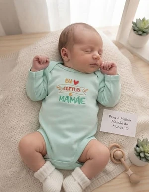 BODY EU AMO MAMÃE 20677 YUKS VERDE