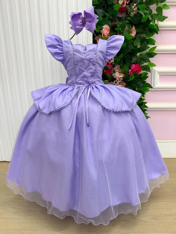 Vestido Fantasia Longo - Rapunzel 
