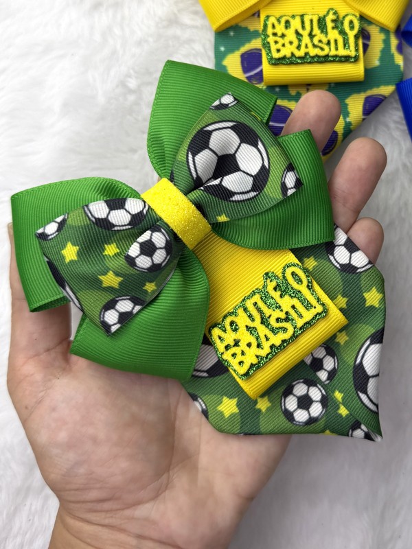 Gravata Aqui é o Brasil- Copa - 3 unid 