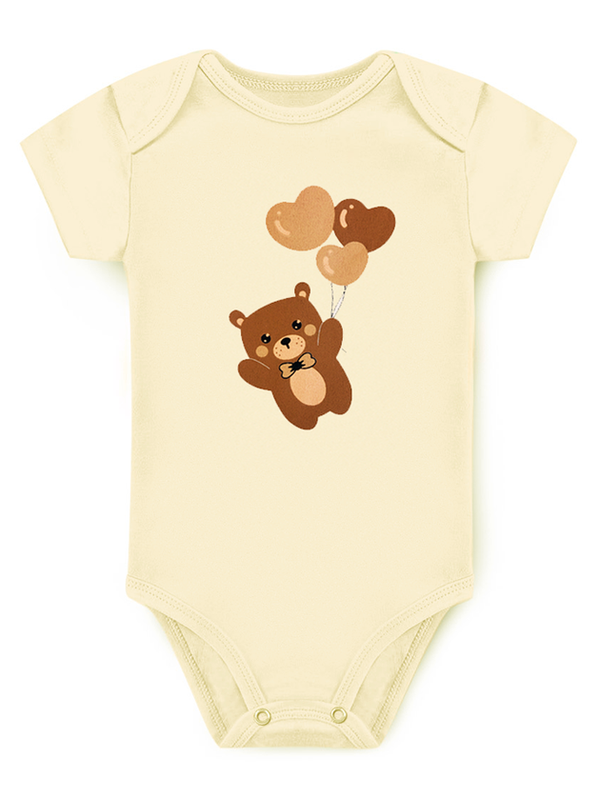 KIT BODY INFANTIL 3 PEÇAS SUEDINE URSO