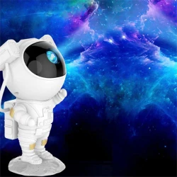 Projetor Astronauta Galáxia com Luz Estrelada e Controle Remoto