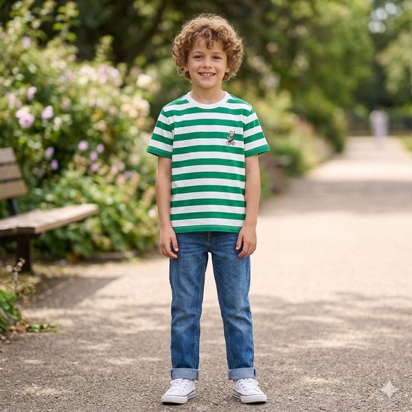 CAMISETA LISTADA SAILOR BANDEIRA DAME DOS VERDE - 6851
