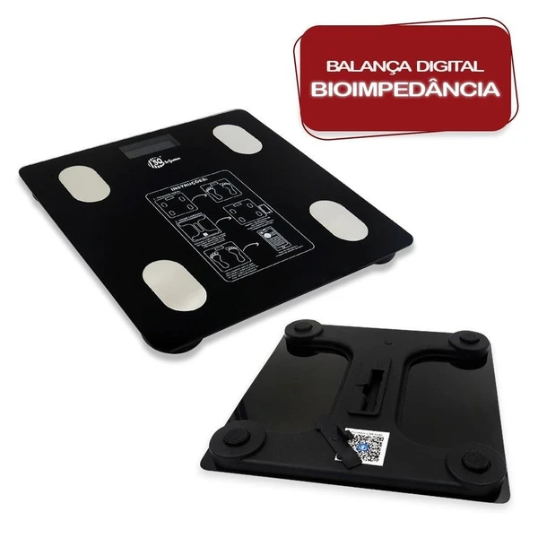 Balança Bioimpedância Digital Corporal Aplicativo Bluetooth