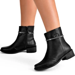 Bota Feminina Montaria Rasteira Cano Baixo