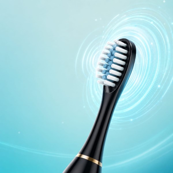 Escova de Dente Elétrica Sônica Ultrassônica Recarregável Bivolt 6 Modos com 4 Cabeças e Temporizador