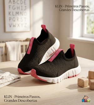 TENIS BABY JUMP - PRETO/PINK KLIN - 244009
