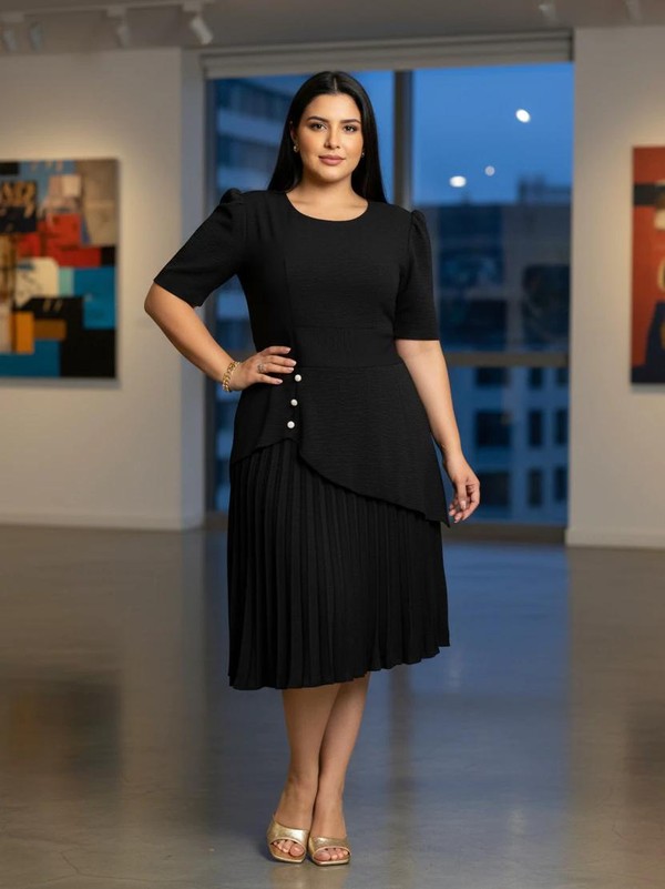 Vestido Plissado Giovanna