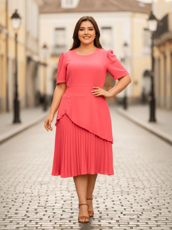 Vestido Plissado Giovanna