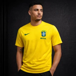 Camisa Brasil Torcedor Nike 2026 Amarela Masculina