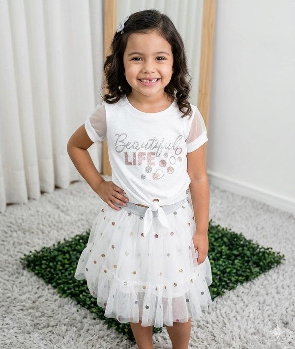 CONJUNTO VERAO SHINE 17178 PETIT CHERIE INFANTIL