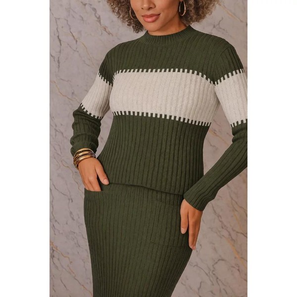 Conjunto Feminino Inverno Saia e Blusa em Tricot Modal Lanzinha – Elegante e Quentinho